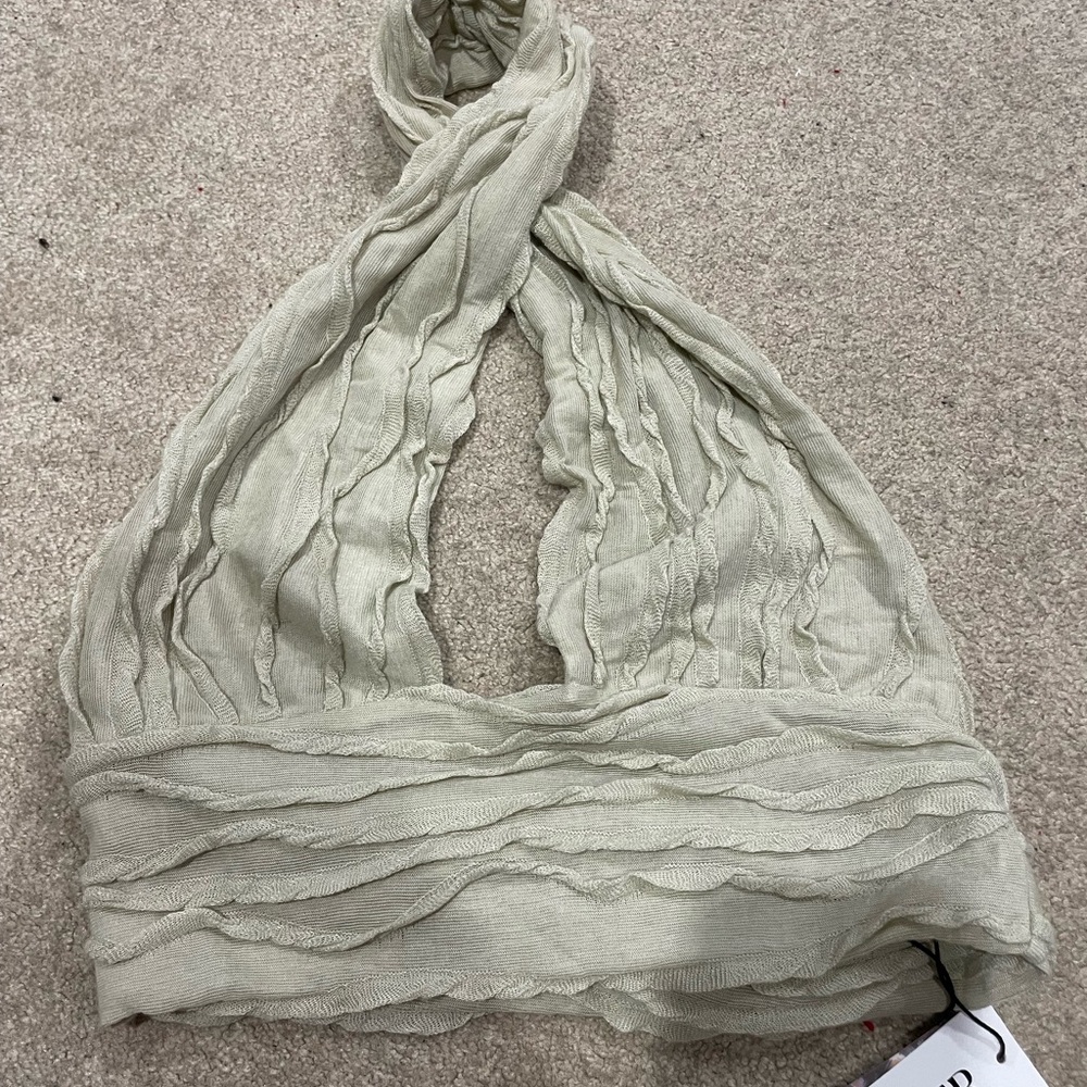 Cider Cream Crop Top with Soft Textured Fabric